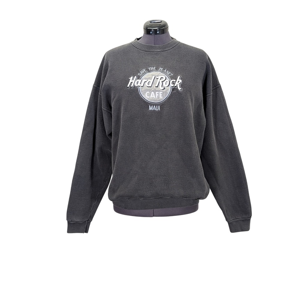 Hard Rock Cafe Maui USA‎ Made Sweatshirt Mens XLarge Gray Crewneck
